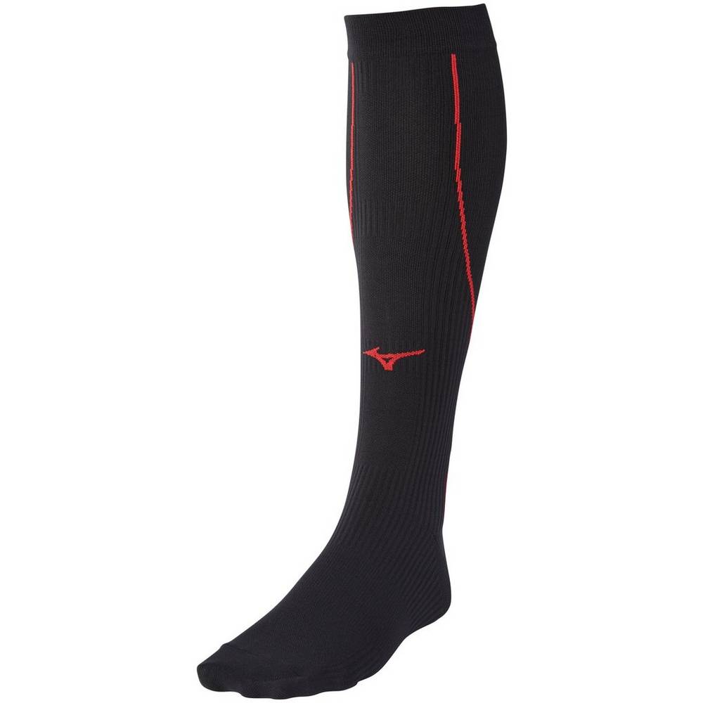 Mizuno Compression - Bayan Çorap - Siyah/Kırmızı Türkiye (BVJWAM-953)